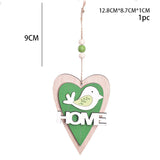 Popxstar 1pc Easter Wooden Hanging Ornament Bird House Pendant for Spring Easter Home Door Decorations Kids Party DIY Crafts Supplies