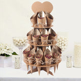 Popxstar Kraft Paper Wedding Confetti Cone Holder Support Rustic Wedding Decor Confetti Cones Stand Tray Wedding Party Favor Supplies