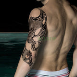 Popxstar teenagers over knee tattoo men small men's tattoos Waterproof Temporary Tattoo Stickers Tribal Totem Fake Tatto Flash Tatoo Body art Back Leg Arm belly big size for Women Men girl