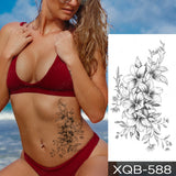 Popxstar Waterproof Temporary Tattoo Sticker I Love You Flash Tattoos Lip Print Butterfly Flowers Body Art Arm Fake Sleeve Tatoo Women