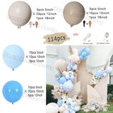 Popxstar Macaron Blue Balloon Garland Arch Kit Birthday Wedding Party White Grey Latex Gender Reveal Baby Shower Decoration Balloons