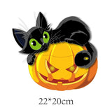 Popxstar Halloween Demon Eyes Patch Clothing Thermoadhesive Patches on Clothes Pumpkin Bat Iron-on Transfers Punk Stickers for T-shirts