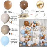 Popxstar Double Apricot Nude Balloon Garland Arch Kit Macaron Blue Kids Birthday Party Decor Latex Baby Shower Wedding Ballons Decoration