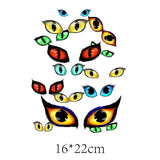 Popxstar Halloween Demon Eyes Patch Clothing Thermoadhesive Patches on Clothes Pumpkin Bat Iron-on Transfers Punk Stickers for T-shirts