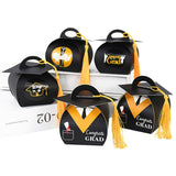 Popxstar 6/12pcs Doctor Hat Cap Candy Box Graduation Gift Packaging Boxes for Congratulations Congrats Grad Party Favors Decorations