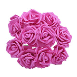 Popxstar 25Pcs 8cm PE Foam Rose Head Artificial Rose Flower Bouquet For Home Wedding Birthday Party Table Decor Valentines Day Gift Craft