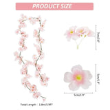 Popxstar 1.8M Silk Sakura Cherry Blossom Vine Lvy Wedding Arch Decoration Layout Home Party Rattan Wall Hanging Garland Wreath Slingers