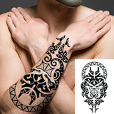 Popxstar teenagers over knee tattoo men small men's tattoos Waterproof Temporary Tattoo Stickers Tribal Totem Fake Tatto Flash Tatoo Body art Back Leg Arm belly big size for Women Men girl