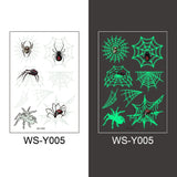 Popxstar Halloween Tattoo for Children Glowing Dark Taty Waterproof Fake Luminous Tattoo Stickers Body Art Cartoon Tattoo 105*60 Mm
