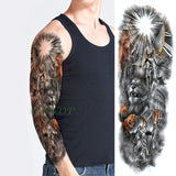 Popxstar Teenagers over Knee Tattoo Men Small Men's Tattoos Waterproof Temporary Tattoo Sticker Anubis Ancient Egypt Dog Roma Clock Eye Full Arm Fake Tatto Flash Tatoo Sleeve for Men Women