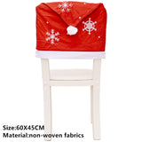 Popxstar New Year Christmas Grid Chair Cover Noel Santa Christmas Decorations for Home Navidad Xmas Ornament Dinner Table Decor