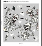 Popxstar 1Set Halloween Decora Stickers Bloody Handprint Window Door Wall Clings Poster Bloody Window Stickers Halloween Party Supplies