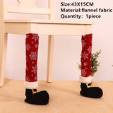 Popxstar Christmas Santa Claus Chair Cover Merry Christmas Decorations for Home Navidad Xmas Decor Gifts Happy New Year