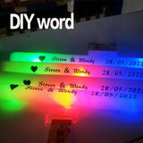 Popxstar 60Pcs/Lot Glow Sticks DIY LED Foam Stick LED Glow In The Dark Light LED Light Stick For Wed Halloween Party Rave Halloween Decor