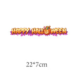 Popxstar Halloween Demon Eyes Patch Clothing Thermoadhesive Patches on Clothes Pumpkin Bat Iron-on Transfers Punk Stickers for T-shirts