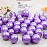 Popxstar 30pcs 5inch Chrome Metallic Latex Balloons Gold Silver Metal Balloon Birthday Party Inflate Globos Wedding Decor Supplies