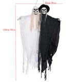 Popxstar 2M Black Skull witch hanging Ghost halloween decoration Halloween Electric Toy Led Light Halloween Party Supplies