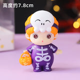 Popxstar Halloween Baking Packaging Cartoon Doll Machine Cup Cake Topper Candy Box Fun Portable Window Box Paper Cup Insert Gift Bag