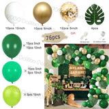 Popxstar Macaron Blue Balloon Garland Arch Kit Birthday Wedding Party White Grey Latex Gender Reveal Baby Shower Decoration Balloons