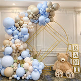 Popxstar Double Apricot Nude Balloon Garland Arch Kit Macaron Blue Kids Birthday Party Decor Latex Baby Shower Wedding Ballons Decoration