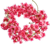 Popxstar 1.8M Silk Sakura Cherry Blossom Vine Lvy Wedding Arch Decoration Layout Home Party Rattan Wall Hanging Garland Wreath Slingers