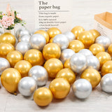 Popxstar 30pcs 5inch Chrome Metallic Latex Balloons Gold Silver Metal Balloon Birthday Party Inflate Globos Wedding Decor Supplies