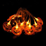 Popxstar 1.5M 10LED Halloween Led Light Pumpkin Bat Ghost String Lamp Hanging Ornament Happy Halloween Party Horror Decoration For Home