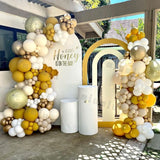 Popxstar Lemon Yellow Balloon Garland Arch Kit Sand White Boho Girl Wedding Birthday Party Latex Balloons Baby Shower Decoration Supplies
