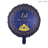 Popxstar Elegant Blue Eid Banner Happy Eid Mubarak Islamic Muslim Party Decor Ramadan Kareem Eid AL Adha Decor For Home