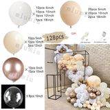 Popxstar Sand White Boho Wedding Balloon Garland Arch Kit Kids Birthday Party Metal Gold Silver Grey Latex Baby Shower Ballons Decoration