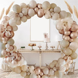 Popxstar Sand White Boho Wedding Balloon Garland Arch Kit Kids Birthday Party Metal Gold Silver Grey Latex Baby Shower Ballons Decoration