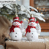 Popxstar 2pcs Christmas Tree Ornaments Santa Claus Snowman Hanging Pendant Christmas Decoration for Home New Year Xmas Navidad Noel