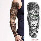 Popxstar Teenagers over Knee Tattoo Men Small Men's Tattoos Waterproof Temporary Tattoo Sticker Anubis Ancient Egypt Dog Roma Clock Eye Full Arm Fake Tatto Flash Tatoo Sleeve for Men Women