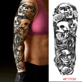 Popxstar Teenagers over Knee Tattoo Men Small Men's Tattoos Waterproof Temporary Tattoo Sticker Anubis Ancient Egypt Dog Roma Clock Eye Full Arm Fake Tatto Flash Tatoo Sleeve for Men Women