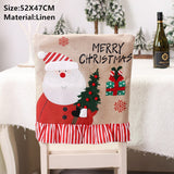 Popxstar Christmas Santa Claus Chair Cover Merry Christmas Decorations for Home Navidad Xmas Decor Gifts Happy New Year