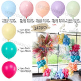 Popxstar Macaron Blue Balloon Garland Arch Kit Birthday Wedding Party White Grey Latex Gender Reveal Baby Shower Decoration Balloons