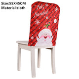 Popxstar Christmas Santa Claus Chair Cover Merry Christmas Decorations for Home Navidad Xmas Decor Gifts Happy New Year