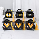 Popxstar 6/12pcs Doctor Hat Cap Candy Box Graduation Gift Packaging Boxes for Congratulations Congrats Grad Party Favors Decorations
