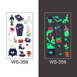 Popxstar Halloween Tattoo for Children Glowing Dark Taty Waterproof Fake Luminous Tattoo Stickers Body Art Cartoon Tattoo 105*60 Mm