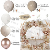 Popxstar Sand White Wedding Decor Balloon Garland Arch Kit Happy Birthday Party Metal Gold Silver Latex Baby Shower Decoration Balloons