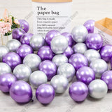 Popxstar 30pcs 5inch Chrome Metallic Latex Balloons Gold Silver Metal Balloon Birthday Party Inflate Globos Wedding Decor Supplies