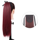 Popxstar Synthetic Corn Wavy Long Ponytail  Hairpiece Wrap on Clip Hair Extensions Ombre Brown Pony Tail Blonde Fack Hair