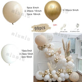 Popxstar White Metal Gold Balloon Garland Arch Kit Girl Propose Wedding Party Latex Birthday Ballons Gender Reveal Baby Shower Decoration