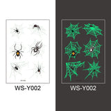 Popxstar Halloween Tattoo for Children Glowing Dark Taty Waterproof Fake Luminous Tattoo Stickers Body Art Cartoon Tattoo 105*60 Mm