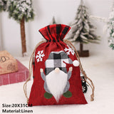 Popxstar Santa Claus Christmas Tree Gift Bags Merry Christmas Candy Gift Bag Christmas Decorations for Home Navidad New Year