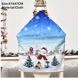 Popxstar New Year Christmas Grid Chair Cover Noel Santa Christmas Decorations for Home Navidad Xmas Ornament Dinner Table Decor