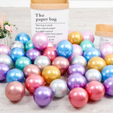 Popxstar 30pcs 5inch Chrome Metallic Latex Balloons Gold Silver Metal Balloon Birthday Party Inflate Globos Wedding Decor Supplies