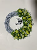 Popxstar  Easter Rabbit Wreath Bunny Easter Garlands Eggs Chick Happy Easter Day Decor For Home Welcome Spring Butterfly Door Hanging Dec
