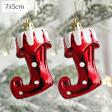 Popxstar 2pcs Christmas Tree Ornaments Santa Claus Snowman Hanging Pendant Christmas Decoration for Home New Year Xmas Navidad Noel