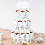 Popxstar Kraft Paper Wedding Confetti Cone Holder Support Rustic Wedding Decor Confetti Cones Stand Tray Wedding Party Favor Supplies